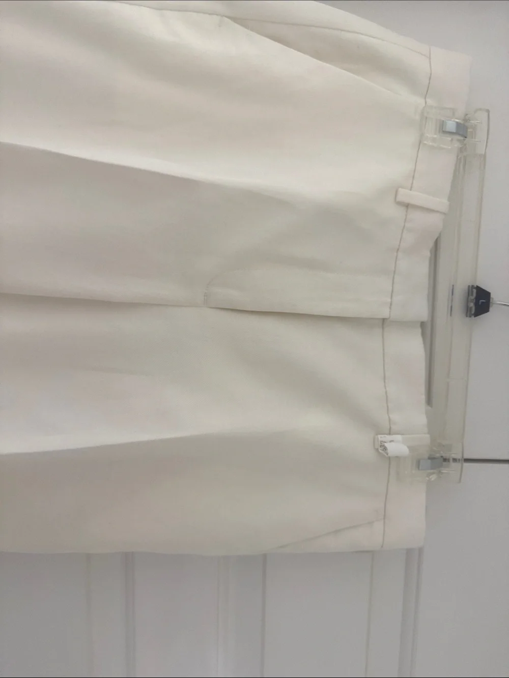 Banana Republic Cream Cropped Lina Linen Pants